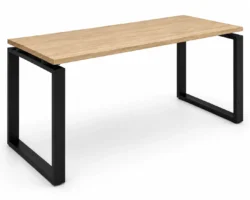 Escritorio con Estructura Metálica Marco Cerrado Negro – Ideal para Oficinas