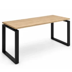 Escritorio con Estructura Metálica Marco Cerrado Negro – Ideal para Oficinas