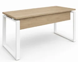 Mesa para Oficina | Estructura Metálica Marco Cerrado Blanco - Diseño Funcional