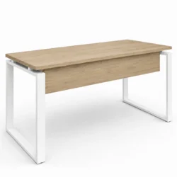 Mesa para Oficina | Estructura Metálica Marco Cerrado Blanco - Diseño Funcional