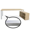 MES+MUE EST ROB ABI GRI 2 (1) mesa + mueble con estantes roble. marco abierto gris dcha
