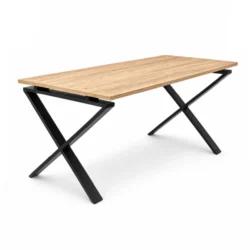 Mesa Compacta - Diseño Funcional con Estructura Metálica Cruzada