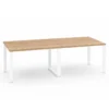 Mesa de Reunión Grande | Estructura Metálica Blanca - Ideal para Equipos