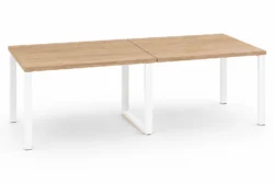 Mesa de Reunión Grande | Estructura Metálica Blanca - Ideal para Equipos