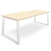 escritorio con marco piramidal blanco, maple
