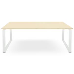 escritorio con marco piramidal blanco, maple