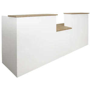mostrador de recepción doble, modelo eros, roble