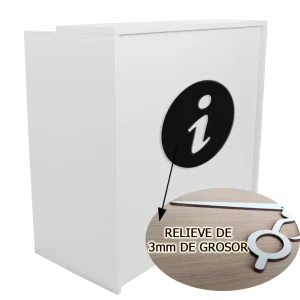 mostrador de recepción punto de información, blanco