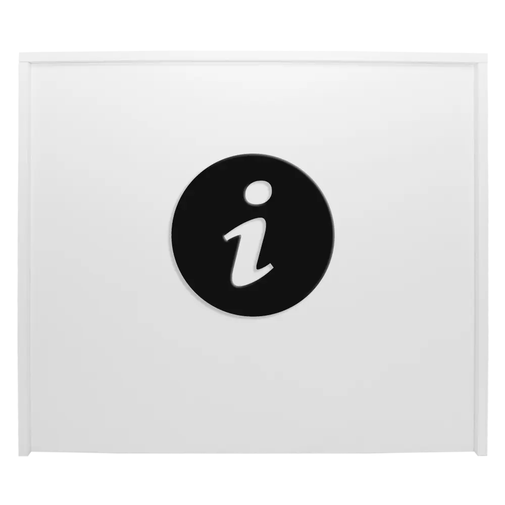 mostrador de recepción punto de información, blanco