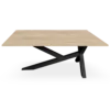 mesa xy patas negras, roble
