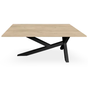 mesa xy patas negras, roble