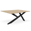 mesa xy patas negras, roble