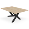 mesa xy patas negras, roble