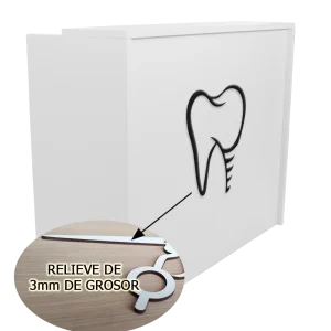 mostrador recepción clínica dentista, blanco