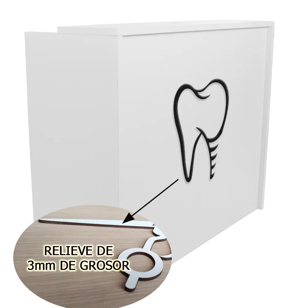 mostrador recepción clínica dentista, blanco