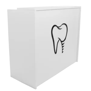 mostrador recepción clínica dentista, blanco