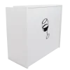 mostrador de recepción vinoteca, blanco