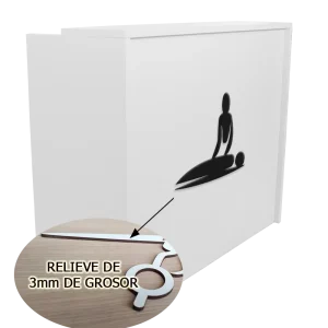 mostrador recepción diseño centro yoga blanco