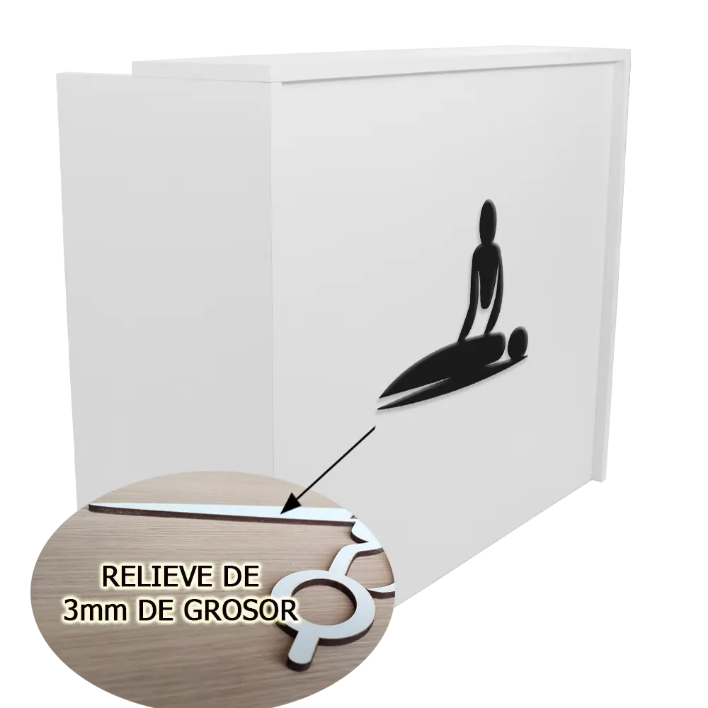 MASAJE 1 DETALLETABLA BLANCO mostrador recepción diseño centro yoga blanco