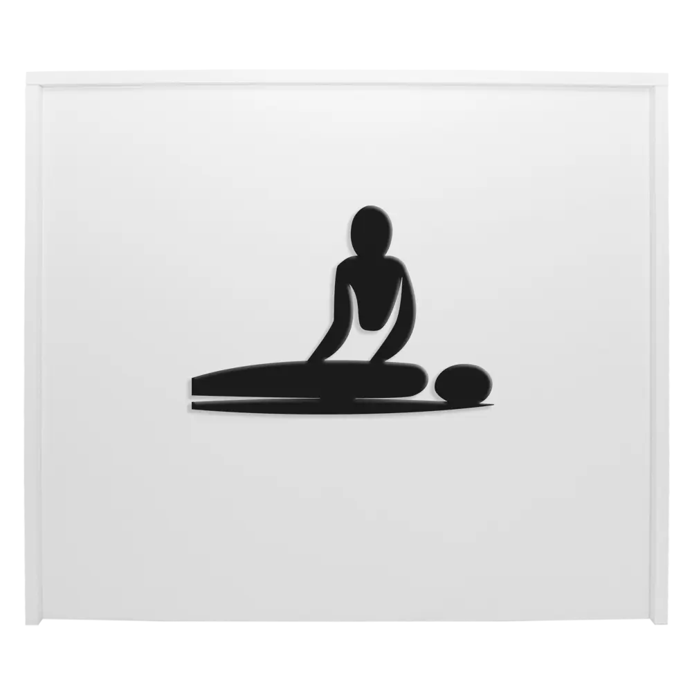 MASAJE 1 TABLA BLANCO mostrador recepción diseño centro yoga blanco