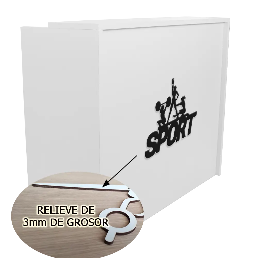 SPORT 1 DETALLE TABLA BLANCO mostrador recepción diseño gimnasio blanco