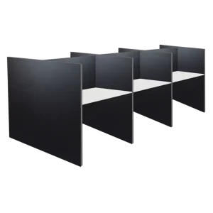 call center doble 6 puestos gris
