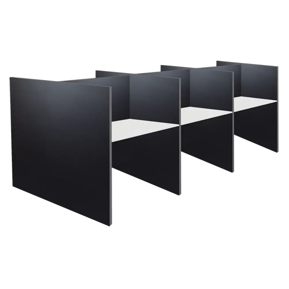 call center doble 6 puestos gris