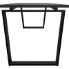 mesa piramidal invertida, marco cerrado negro, detalle gris