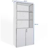 Armario para oficina con puertas bajas, color gris grafito