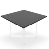 mesa de reunión cuadrada gris. Marco blanco