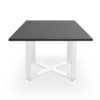 mesa de reunión cuadrada gris. Marco blanco