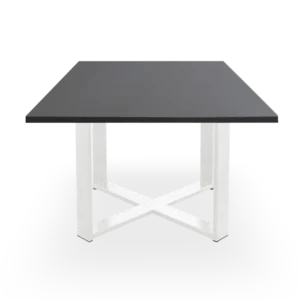 mesa de reunión cuadrada gris. Marco blanco
