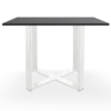 mesa de reunión cuadrada gris. Marco blanco