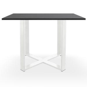mesa de reunión cuadrada gris. Marco blanco