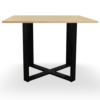 mesa de reunión cuadrada roble. Marco negro
