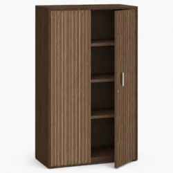 Armario de Oficina Puertas Altas - 4 Estantes | Diseño Milos