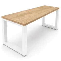 Escritorio Nápoles | Marco Cerrado Blanco - Estilo Minimalista