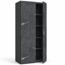 Armario de Oficina Puertas Altas - 5 Estantes | Diseño Piedra