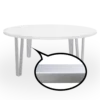 Mesa de Centro Baja blanca. Estructura gris