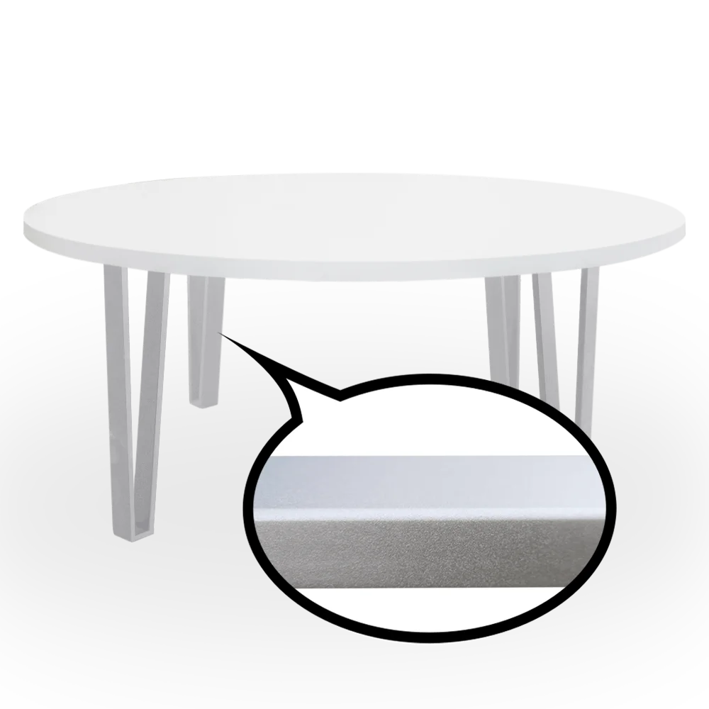 Mesa de Centro Baja blanca. Estructura gris