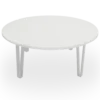 Mesa de Centro Baja blanca. Estructura gris