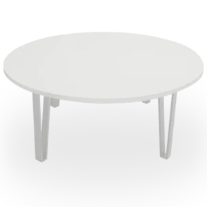 Mesa de Centro Baja blanca. Estructura gris